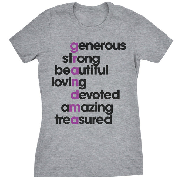 Grandma Letters Womens T Shirt