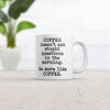 Funny Sarcastic Coffee Mug for Caffeine Lovers - 'Coffee Doesn't Ask Stupid Questions' - 11oz Novelty Cup