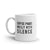 Funny Sarcastic 'Coffee Pairs Perfectly with Silence' Mug - 11oz Novelty Cup for Caffeine Lovers