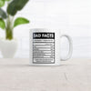 Funny Sarcastic Dad Nutrition Facts Mug - 11oz Novelty Coffee Cup for Father's Day Family Humor