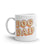 Funny Dog Dad Mug - Retro Puppy Lover Graphic Coffee Cup - 11oz Novelty Gift