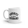 Funny Sarcastic 'Favorite All-Time Husband' Mug - 11oz Novelty Coffee Cup for Married Couples