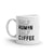 Half Human, Half Coffee Mug - Hilarious Caffeine Lover's 11oz Novelty Cup for Morning Enthusiasts