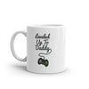 Funny Father's Day Mug - 'Leveled Up To Daddy' Video Game Controller Design - 11oz Novelty Coffee Cup