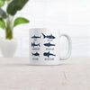 Funny Sarcastic Shark Types Mug - 'Nope' Graphic Novelty Coffee Cup - 11oz