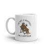 Funny 'I'm Not a Bigfoot, I'm a Cryptdad' Mug - Sarcastic Sasquatch Dad Joke Novelty Cup - 11oz