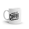 Funny Sarcastic 'Powered By Coffee' Mug - 11oz Novelty Cup for Caffeine Lovers