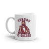 Funny Football Jesus Mug - 'Sunday Is Sacred' Graphic Novelty Coffee Cup - 11oz