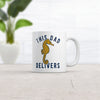 Funny Sarcastic Father's Day Mug - 'This Dad Delivers' Seahorse Graphic Novelty Cup - 11oz