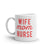 Adorable 11oz Coffee Mug for Moms: 'Wife, Mom, Nurse' Graphic Novelty Cup
