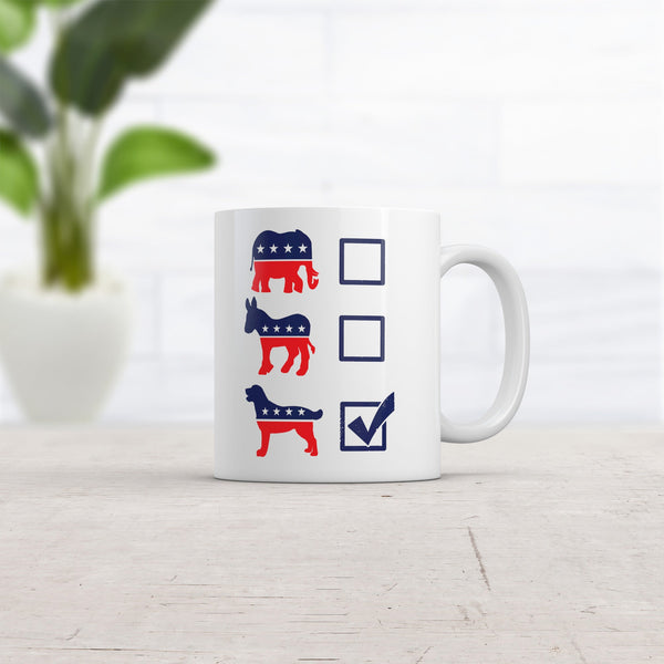 Dog-Themed Voting Ballot Mug