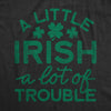  A Little Irish A Lot Of Trouble Womens T Shirt 