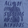  All Of My Systems Are Nervous Womens T Shirt 