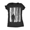  Bigfoot In The Forest Womens T Shirt 