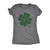  Buffalo Plaid Shamrock Womens T Shirt 
