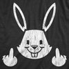  Bunny Flipping The Bird Womens T Shirt 