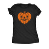  Carved Pumpkin Heart Womens T Shirt 
