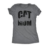 Cat Mom Outline Womens T Shirt 