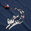  Cats In Christmas Sleigh Womens T Shirt 