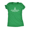 Christmas Tree Heart Beat Womens T Shirt 