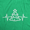  Christmas Tree Heart Beat Womens T Shirt 