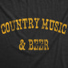  Country Music And Beer Womens T Shirt 