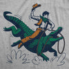  Cowboy Gator Ride Womens T Shirt 