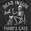  Dead Inside But Theres Cats Womens T Shirt 