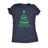  Dog Paw Christmas Tree Womens T Shirt 