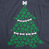  Dog Paw Christmas Tree Womens T Shirt 