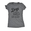  Dogs Make Me Feel Less Murdery Womens T Shirt 
