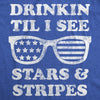  Drinkin Til I See Stars And Stripes Womens T Shirt 