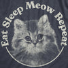  Eat Sleep Meow Repeat Womens T Shirt 