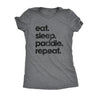 Eat Sleep Paddle Repeat Womens T Shirt 