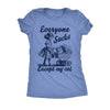  Everyone Sucks Except My Cat Womens T Shirt 