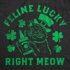 Feline Lucky Right Meow Womens T Shirt 