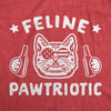  Feline Pawtriotic Womens T Shirt 