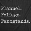 Flannel Foliage Farmstands Womens T Shirt 