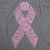  Floral Breast Cancer Ribbon Womens T Shirt 