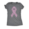  Floral Breast Cancer Ribbon Womens T Shirt 