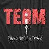  Found The I In Team Womens T Shirt 