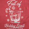  Full Of Holiday Spirits Womens T Shirt 