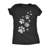  Glitter Cat Paw Prints Womens T Shirt 