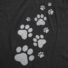  Glitter Cat Paw Prints Womens T Shirt 