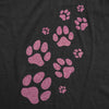  Glitter Dog Paw Prints Womens T Shirt 