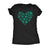  Glitter Heart Made Of Pot Leaves Womens T Shirt 