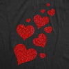  Glitter Hearts Womens T Shirt 