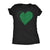  Green Glitter Heart Womens T Shirt 