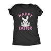  Happy Easter Middle Finger Womens T Shirt 