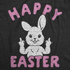  Happy Easter Middle Finger Womens T Shirt 